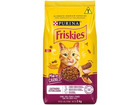 Ração Premium para Gato Purina Friskies - Mix de Carnes Adultos 3kg