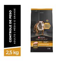 Ração Pro Plan Controle Peso Cães Médios e Grandes 2,5kg Ração Pro Plan Controle Peso Cães Médios e Grandes 2,5kg