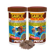 Ração Prodac Garlic Fish Flakes suplemento kit 2x50g Ração Prodac Garlic Fish Flakes suplemento kit 2x50g