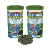 Ração Prodac Vegetable Cichlid Ciclídeos kit 2x100g