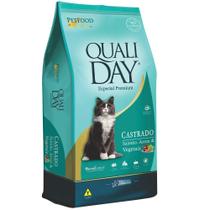 Ração Qualiday Especial Premium Cat Castrado Adulto Salmão, Arroz e Vegetais - 3 Kg