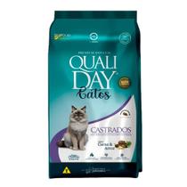 Ração Qualiday Para Gatos Adultos Castrados Sabor Carne e Arroz 1 kg Ração Qualiday Para Gatos Adultos Castrados Sabor Carne e Arroz 1 kg
