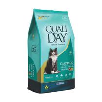 Ração Qualiday para Gatos Adultos Castrados Sabor Salmão - 1kg - Pet Food Solution / Qualiday