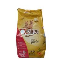 Ração Quatree Gourmet Gatos Filhotes carne e leite 1Kg