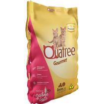 Ração Quatree Gourmet para Gatos Filhotes Sabor Carne e Leite - 10,1kg