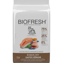 Ração Seca Biofresh Peixe Branco, Salmão, Chá Verde, Cúrcuma e Blueberry para Gatos Sênior - 1,5 Kg