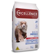Ração Seca Dog Excellence Carne e Arroz para Cães Adultos Raças Médias 15kg