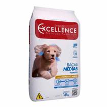 Ração Seca Dog Excellence Frango e Arroz para Cães Filhotes Raças Médias - 15 Kg