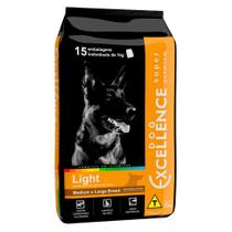 Ração Seca Dog Excellence Super Premium Light para Cães Adultos Raças Médias e Grandes - 15 Kg