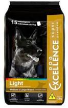 Ração Seca Dog Excellence Super Premium Light para Cães Adultos Raças Médias e Grandes 15kg