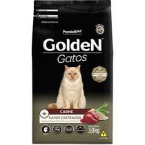 Ração Seca Golden para gatos adultos castrados sabor carne 3kg. Ração Seca Golden para gatos adultos castrados sabor carne 3kg.
