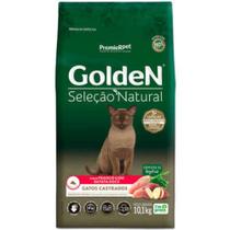 Ração Seca Golden Seleção Natural Frango com Batata Doce para Gatos Castrados - 10,1Kg