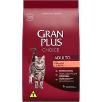 Ração Seca Gran Plus Choice para Gatos Adultos Sabor Frango e Carne 10,1kg. Ração Seca Gran Plus Choice para Gatos Adultos Sabor Frango e Carne 10,1kg.