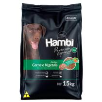 Ração Seca Hambi Premium Especial Carne e Vegetais para Cães Adultos - 15 Kg