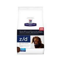 Ração Seca Hill's Prescription Diet z/d Pedaços Pequenos Alergia Alimentares e Pele para Cães Adultos - 3,17 Kg