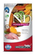 Ração Seca ND Tropical Selection Frango, Cerais e Frutas Tropicais para Gatos Adultos - 1,5Kg