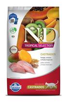 Ração Seca ND Tropical Selection Frango, Cereais e Frutas Tropicais para Gatos Adultos Castrados - 1,5Kg