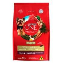Ração Seca Nestlé Purina One Frango e Carne para Cães Adultos Raças Minis e Pequenas - 700 g