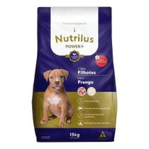 Ração Seca Nutrilus Power+ Frango & Carne para Cães Filhotes - 15 Kg