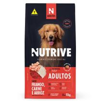 Ração Seca Nutrive Frango, Carne e Arroz para Cães Adultos - 15 Kg