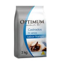 Ração Seca Optimum Frango para Gatos Adultos Castrados - 3 Kg