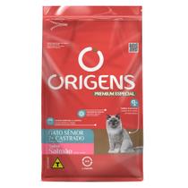 Ração Seca Origens Premium Especial Salmão para Gatos Sênior Castrados - 1 Kg