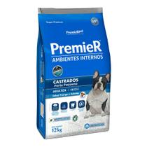 Ração Seca Premier Ambientes Internos Frango E Salmão Para Cães Adultos Castrados Porte Pequeno