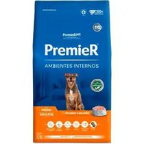 Ração Seca Premier Ambientes Internos para cães adultos porte medio sabor frango e salmão 12kg. Ração Seca Premier Ambientes Internos para cães adultos porte medio sabor frango e salmão 12kg.