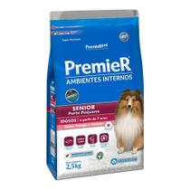 Ração Seca Premier Ambientes Internos Senior Frango E Salmão Para Cães Idosos Raças Pequenas