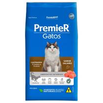 Ração Seca Premier Pet Ambientes Internos Salmão 6 Meses a 6 Anos para Gatos Castrados- 7,5 Kg