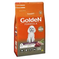 Ração Seca PremieR Pet Golden Formula Carne e Arroz para Cães Adultos de Raças Pequenas - 3 Kg
