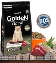 Ração Seca PremieRPet Golden Carne para Gatos Adultos Castrados - 3Kg