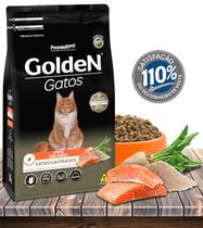 Ração Seca PremieRPet Golden Salmão para Gatos Adultos Castrados - 3Kg - Premier Pet