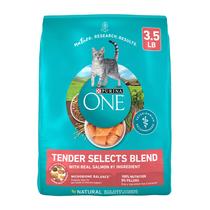 Ração Seca Purina ONE Tender Selects com Salmão - 1,6kg Ração Seca Purina ONE Tender Selects com Salmão - 1,6kg
