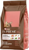 Ração Seca Quatree Supreme Salmão e Batata Doce para Gatos Castrados 10,1 kilos