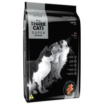 Ração Seca Three Cats Super Premium Salmão para Gatos Castrados 6 Meses + - 3 Kg