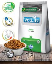 Ração Seca Vet Life Natural Feline Renal para Gatos Adultos com Insuficiência Renal Crônica ou Temporária - 2Kg