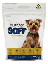 Ração Soft Multistar 700g Frango Arroz Adulto Raças Pequenas Mastigação Fácil Ração Soft Multistar 700g Frango Arroz Adulto Raças Pequenas Mastigação Fácil