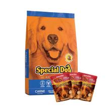 Ração Special Dog Cães Adultos Carne 15kg + Sachês