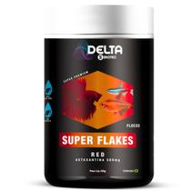 Ração Super Flakes Red 150g Delta ZBiotec Flocos Flutuantes para Peixes Aquário
