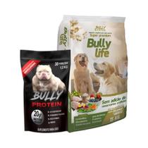 Ração Super Premium Bully Life 15kg + Suplemento Bully Protein 1,2kg Nutrição Equilibrada