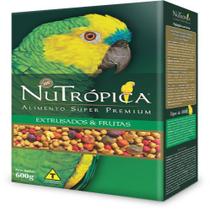 Ração Super Premium Nutrópica para Papagaios com Frutas e Extrusados 600g