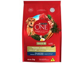 Ração Super Premium para Cachorro Purina One - Frango e Carne Filhote 6kg