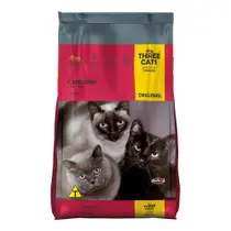 Ração Three Cats Gatos Castrados Carne 15Kg