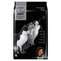 Ração Three Cats Super Premium Bola de Pelo Gatos Adultos Castrados Salmão - Hercosul