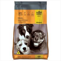 Ração Three Dogs Original Filhotes Raças Médias e Grandes Carne, Frango e Arroz 15kg