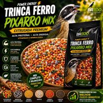Ração Trinca Ferro Pixarro Mix Extrusada Alta Proteina Energia Minerais Calcio Vitaminada 3KG