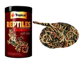 Ração Tropical Soft Line Reptiles Carnivore 65g Larvas Secas