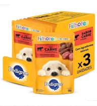Ração Úmida 3 Und Pedigree Filhotes Sachê Carne 100g Ração Úmida 3 Und Pedigree Filhotes Sachê Carne 100g