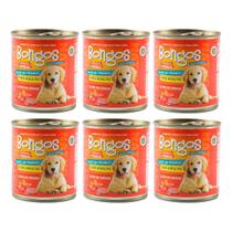 Ração Úmida Cães Adultos Frango Pate Kit 6 Latas